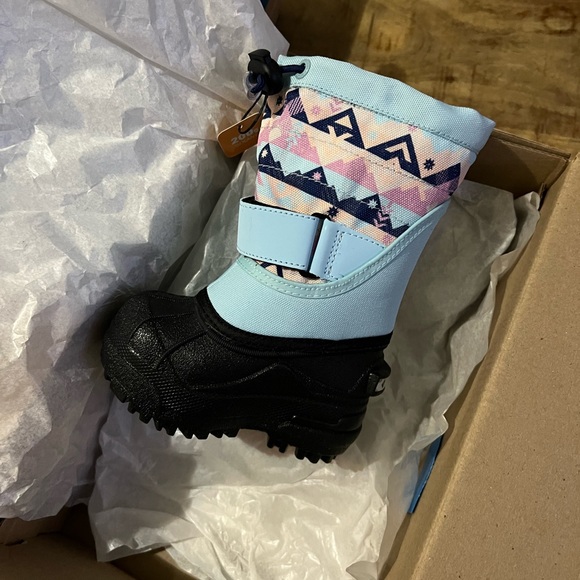 Columbia Powderbug II Plus Print Toddler Waterproof Snow Boots ( Spring blue ) - Picture 8 of 9